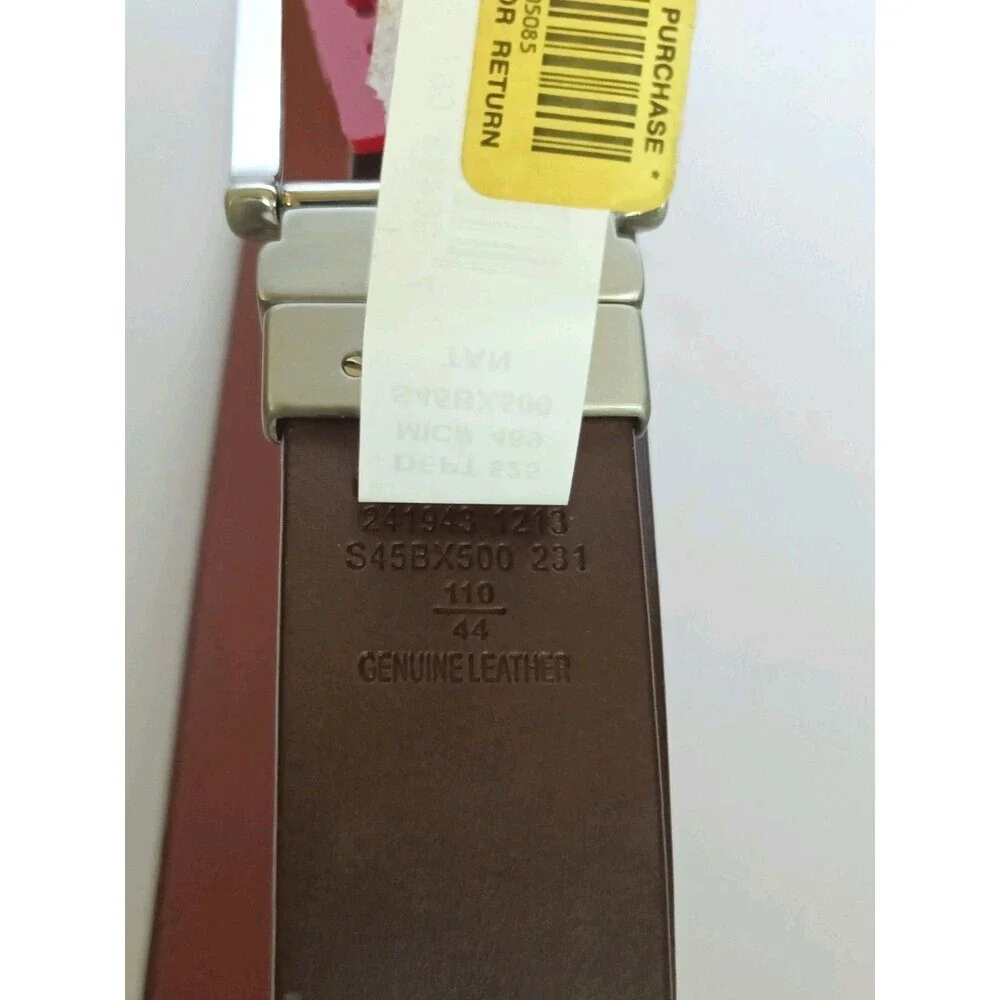 Genuine Leather Belt Men's 44 Brown Reversible